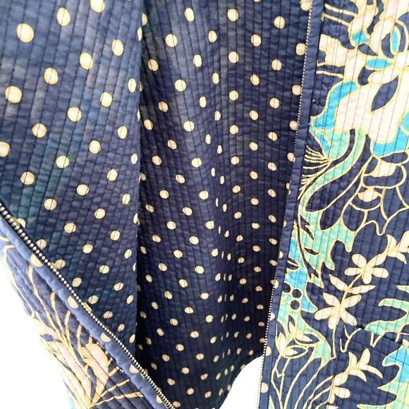 Vintage Peck & Peck Relaxed Long Sleeve Front Zip Closure Floral Sweater Size L - Picture 5 of 5